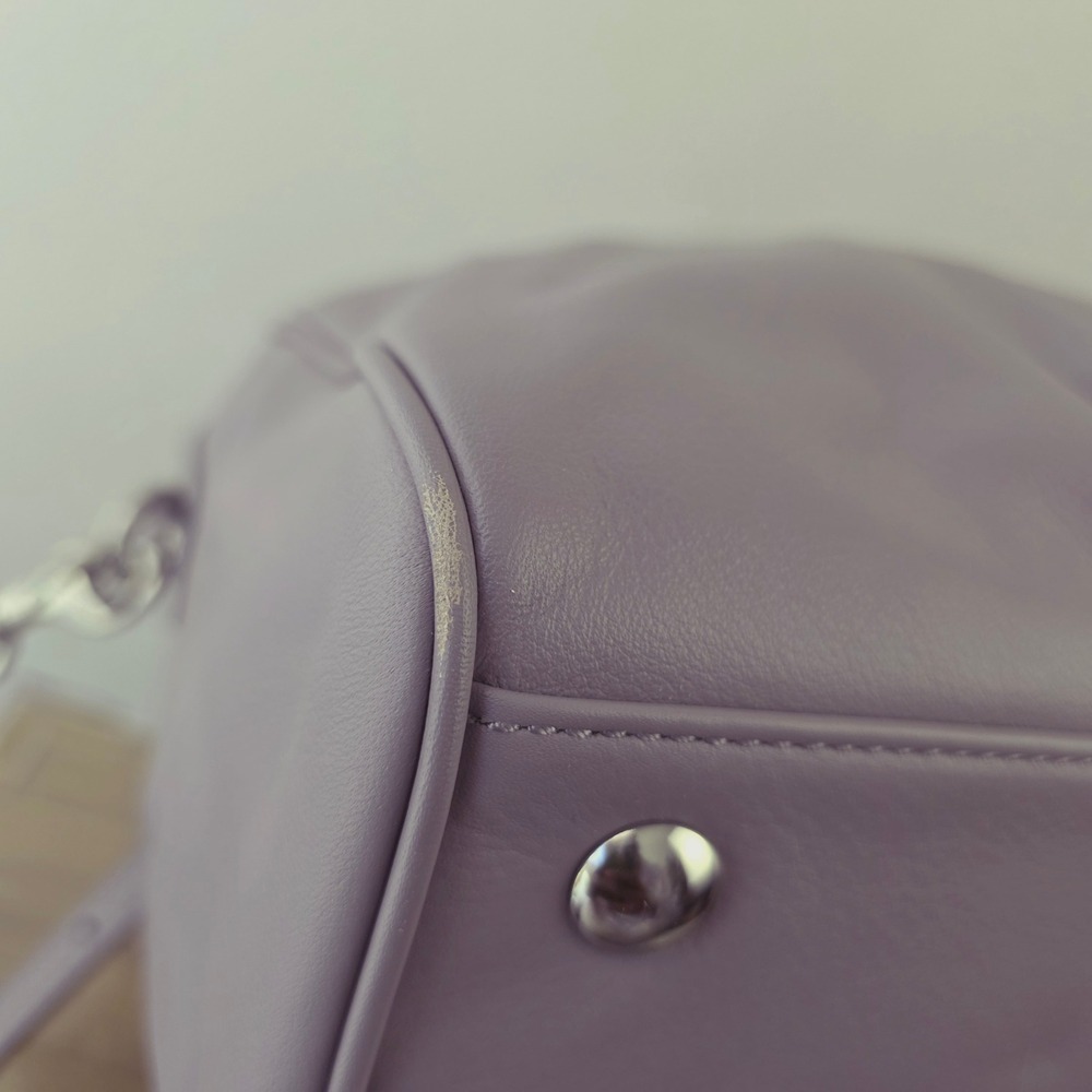 Coach Taylor East West Satchel Lavender Purple Leather Shoulder Bag - Picture 9 of 13